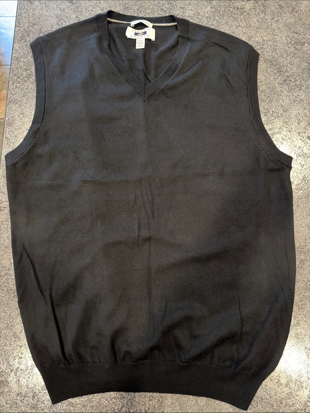 Joseph Abboud Black V-Neck Knit Vest